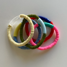 Load image into Gallery viewer, Heishi and Acrylic Tube Bead Bracelet
