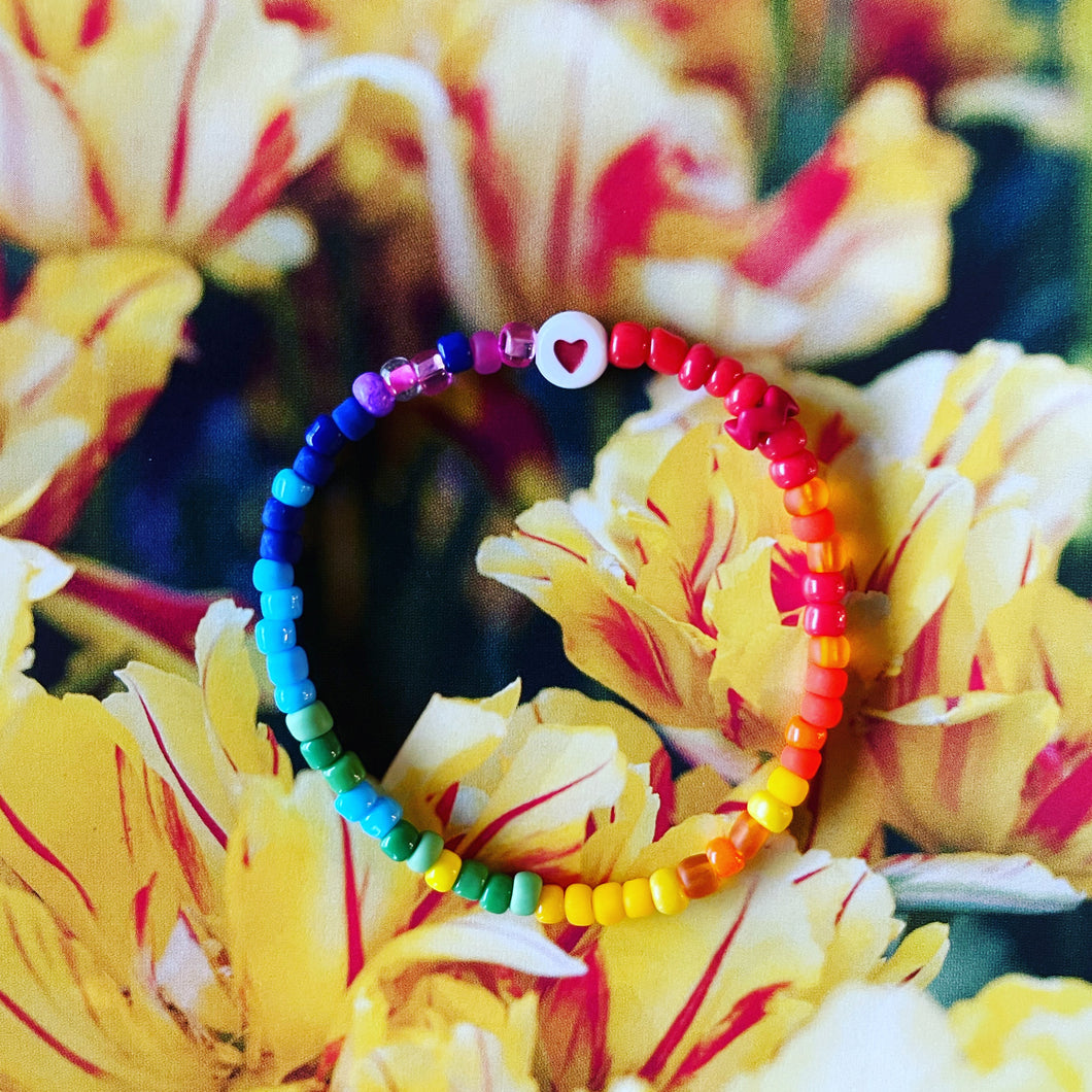 Just Color Rainbow Beaded Bracelet