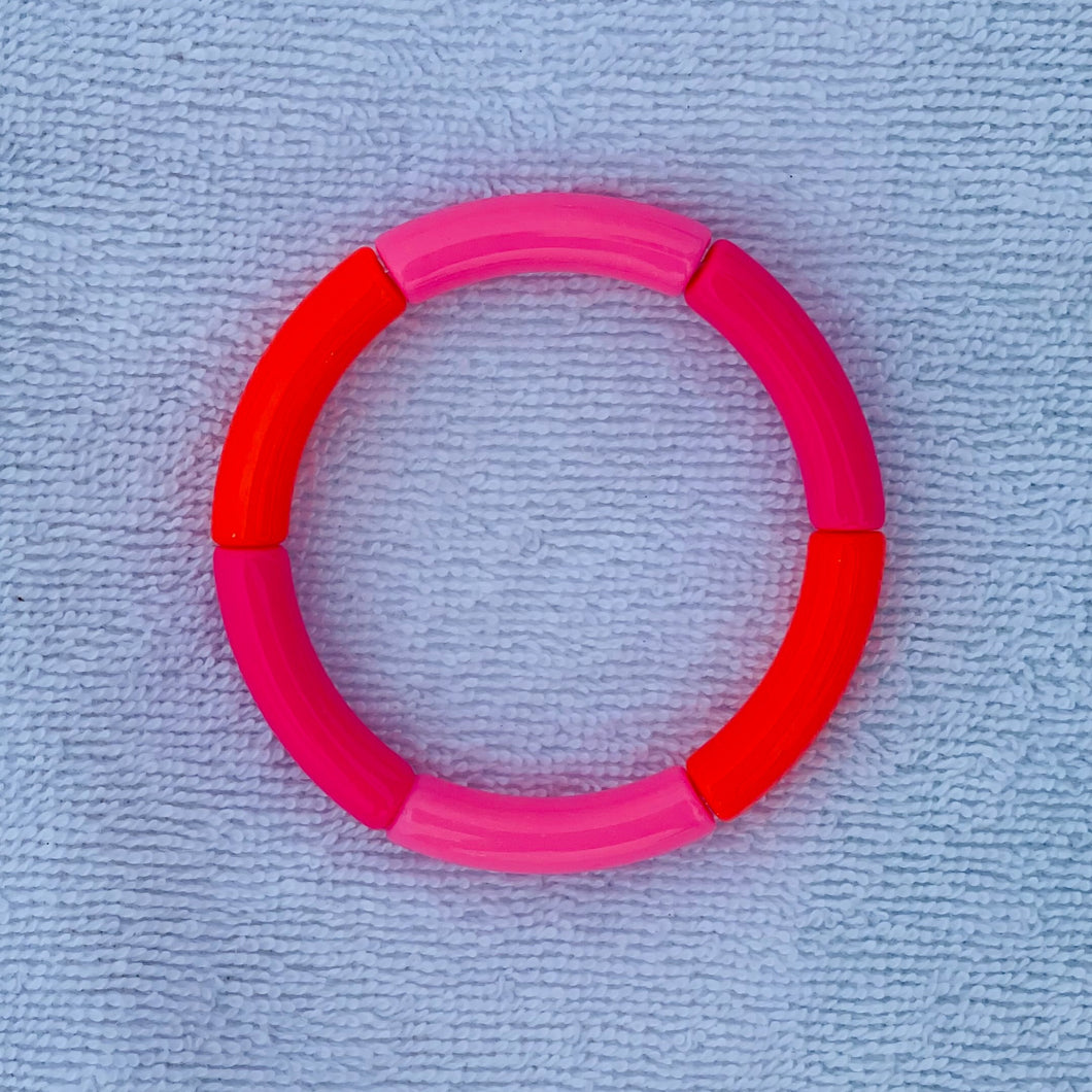 Pinks Skinny Tube Bracelet