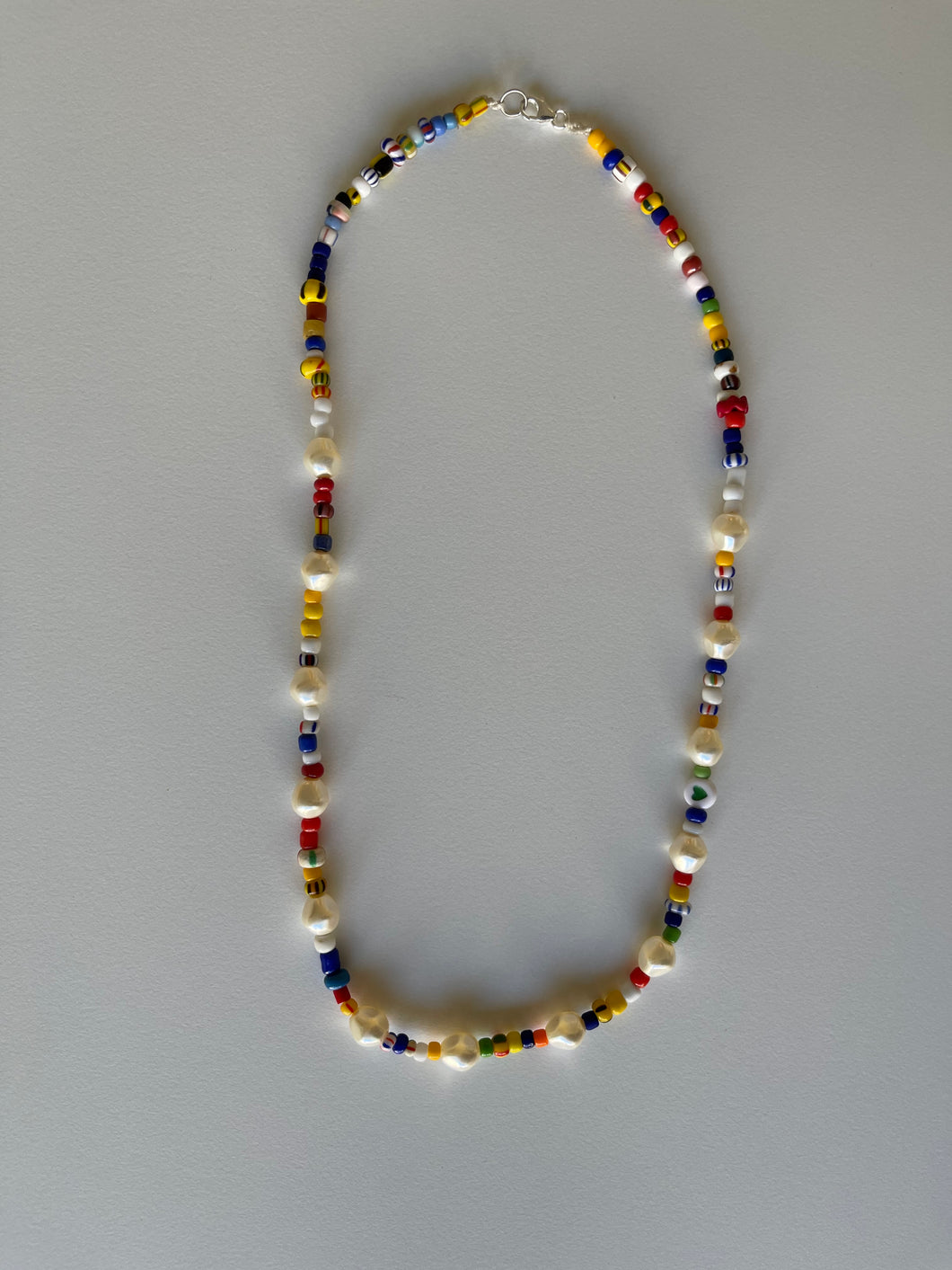 Camp Bead Pearl Necklace