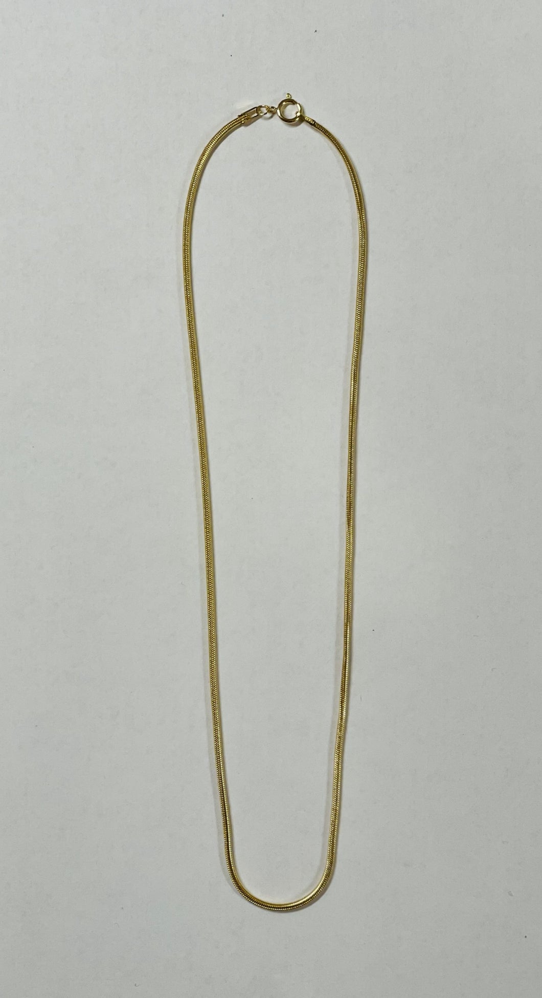 16” Gold Filled Seamed Snake Chain Necklace