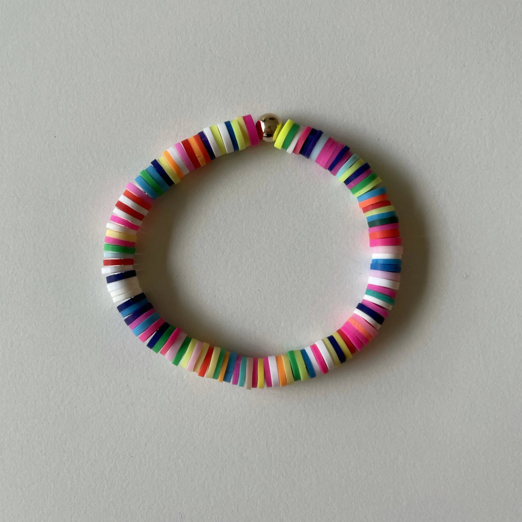 Rainbow Heishi Bead Bracelet